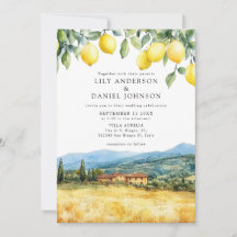 Tuscanische Szene Italienische Hochzeit mit Zitron