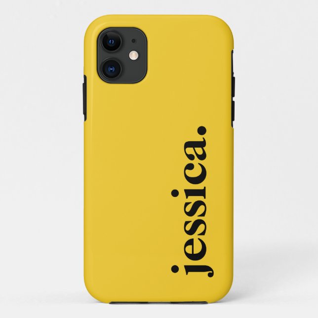 Tuscany Gelbe Farbe Eleganter Name Case-Mate iPhone Hülle (Rückseite)