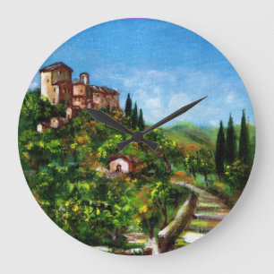 TUSCANY LANDSCAPE GROßE WANDUHR