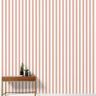 Tuscany Pink And White Stripe Wallpaper Tapete