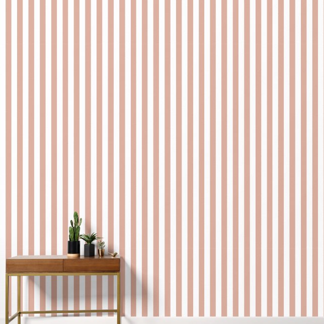 Tuscany Pink And White Stripe Wallpaper  Tapete (Korridor)