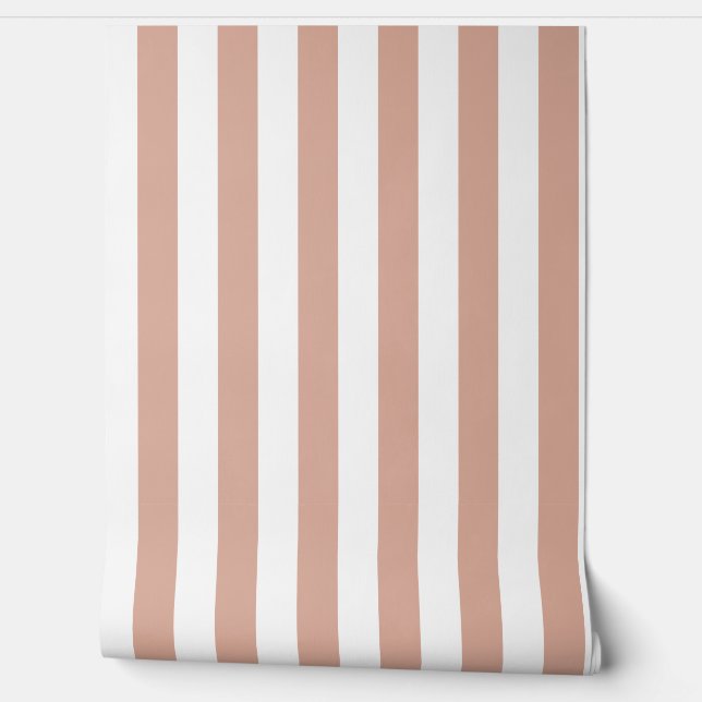 Tuscany Pink And White Stripe Wallpaper Tapete (Abrollen)