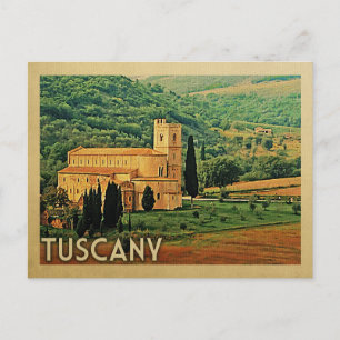Tuscany Postcard Italy Vintage Travel Postkarte