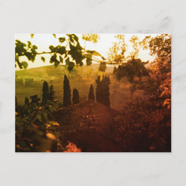 Tuscany sunset postkarte (Vorderseite)