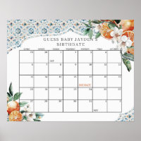 Tuscany Tile Citrus Baby Dusche Schätzung des Fäll