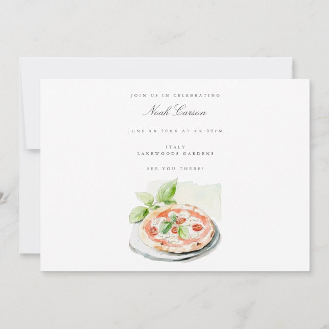 Tuscany Watercolor Bachelor Party Einladungskarte Einladung (Rückseite)