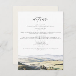 TUSCANY Watercolor Skyline Reisedetails Karte