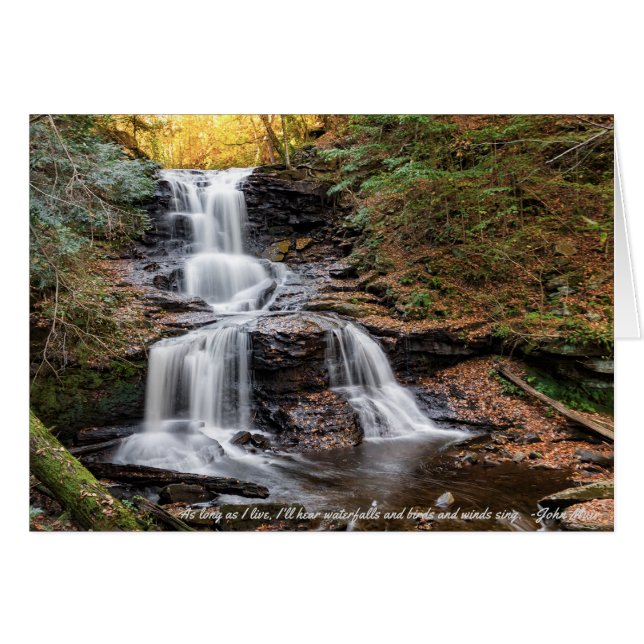 Tuscarora Falls at Ricketts Glen Karte (Vorderseite (Horizontal))