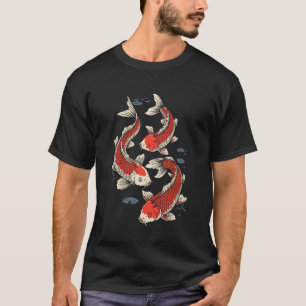 Tuschemalerei Koi Fisch Japanischer Karpfen Tuschw T-Shirt