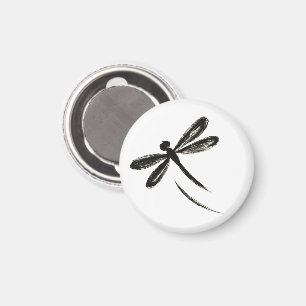 Tuschepinsel Libelle – Minimalistische Insektenkun Magnet