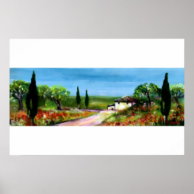 TUSKANISCHE LANDSCHAFT 4 POSTER (Vorne)