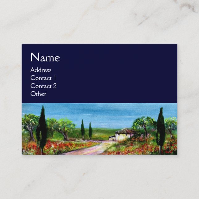 TUSKANISCHE LANDSCHAFT 4 VISITENKARTE (Vorderseite)