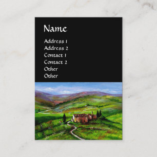 TUSKANISCHE LANDSCHAFT MIT GRÜNEN HÜLLEN VISITENKARTE
