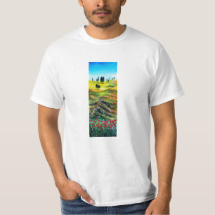TUSKANISCHE LANDSCHAFT MIT POPPIEN T-Shirt