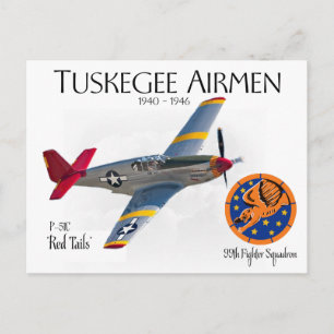Tuskegee Airmen 1940-1946 WW II Postkarte