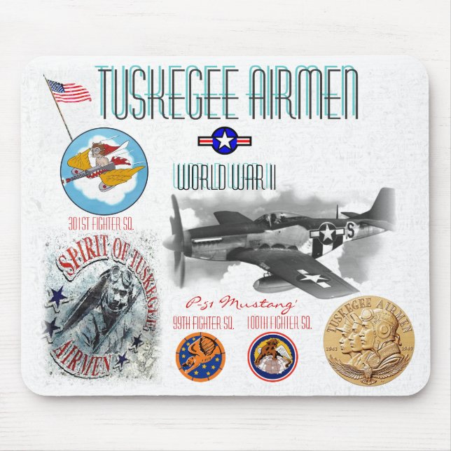 TUSKEGEE AIRMEN -301st Fighter Sq.- WW II Mousepad (Vorne)