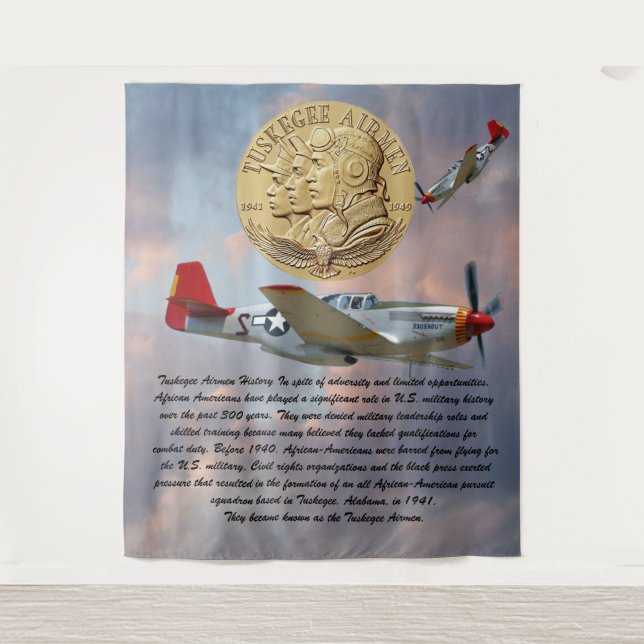 Tuskegee Airmen COIN Wandteppich (Vorderseite)