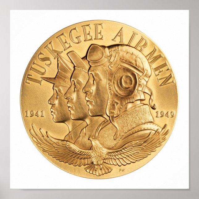 Tuskegee Airmen Gold Medaille Poster (Vorne)