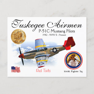 Tuskegee Airmen Postcard Postkarte