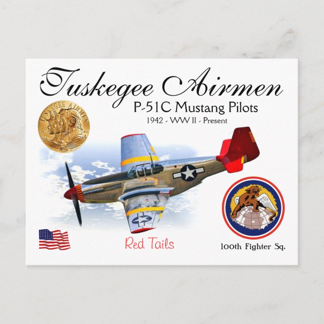 Tuskegee Airmen Postcard Postkarte (Vorderseite)