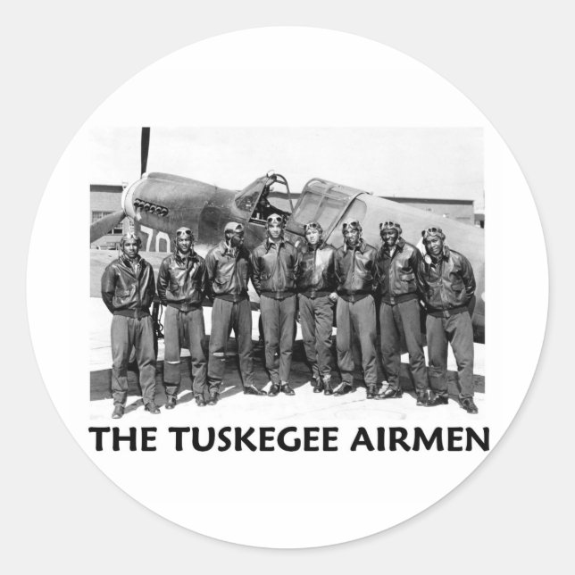 Tuskegee Airmen Runder Aufkleber (Vorderseite)