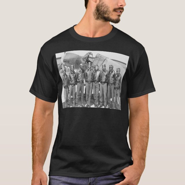 Tuskegee Flieger, rote Schwanz-Gruppe T-Shirt (Vorderseite)