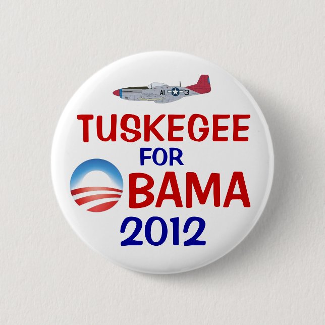 Tuskegee für Obama Button (Vorderseite)