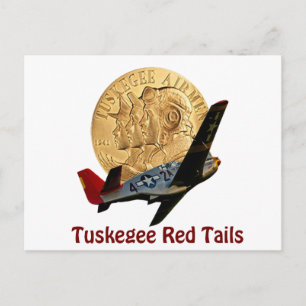 Tuskegee Red Schwanz Postkarte