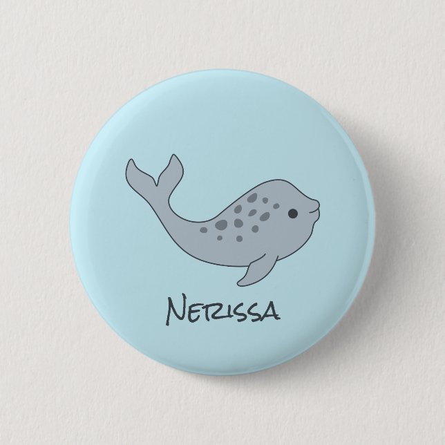 Tuskless Narwhal Name Button (Vorderseite)