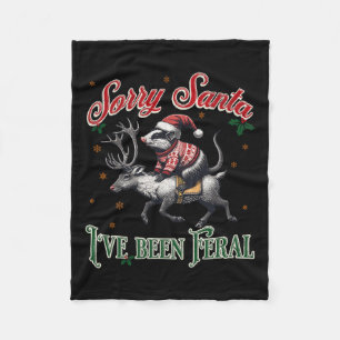 Tut mir leid, dass Santa I Feral Opossum Christmas Fleecedecke