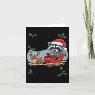 Tut mir leid, dass Santa I Feral Raccoon Xmas Ligh Karte