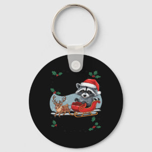 Tut mir leid, dass Santa I Feral Raccoon Xmas Ligh Schlüsselanhänger