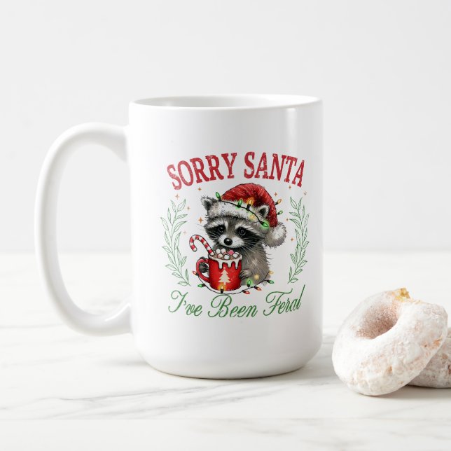 Tut mir leid, dass Santa I Feral war Kaffeetasse (Mit Donut)
