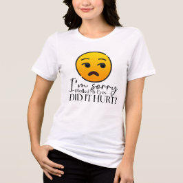Tut mir leid. Hat es geschadet? Funny Emoji Tri-Blend Shirt