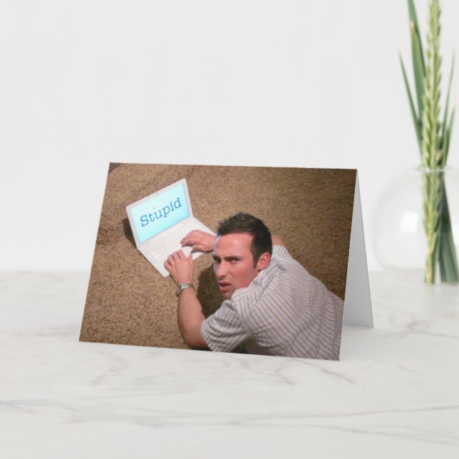 Tut mir leid, ich bin ein Idiot Karte (Vorderseite)