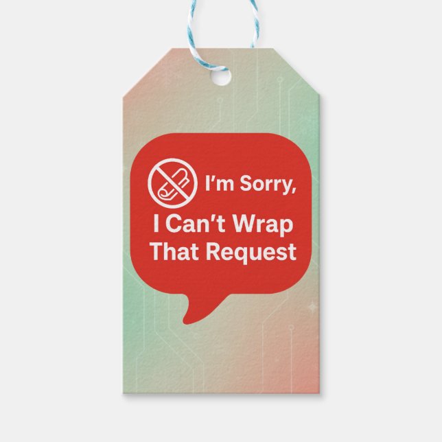 Tut mir leid, ich kann diese Anfrage nicht bearbei Geschenkanhänger (Vorderseite)