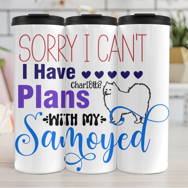 Tut mir leid, ich kann es nicht: Samoyed Plans war Thermosbecher (Von Creator hochgeladen)