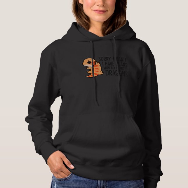 Tut mir leid, ich kann mit meinen bärtigen Drachen Hoodie (Vorderseite)