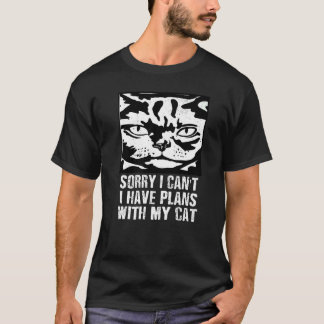 Tut mir leid, ich kann mit meiner Katze Vintag Ret T-Shirt