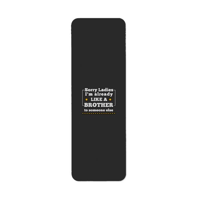 Tut mir leid, meine Damen sind schon wie ein Brude (Vorne)