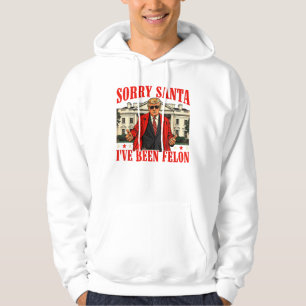 Tut mir leid, Santa Ich war Felon Trump 2024 Weihn Hoodie