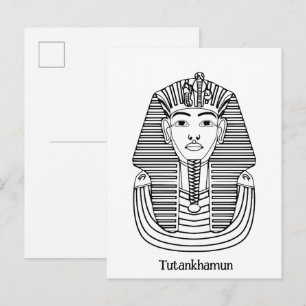 Tutanchamun-Illustration Postkarte