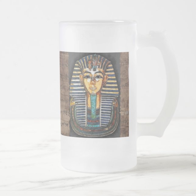 TUTANKHAMEN Antike ägyptische Pharao-Tasse Mattglas Bierglas (Rechts)