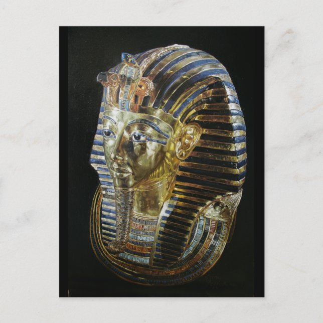 Tutankhamons Goldene Maske Postkarte (Vorderseite)