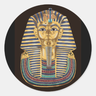 Tutankhamons Goldene Maske Runder Aufkleber