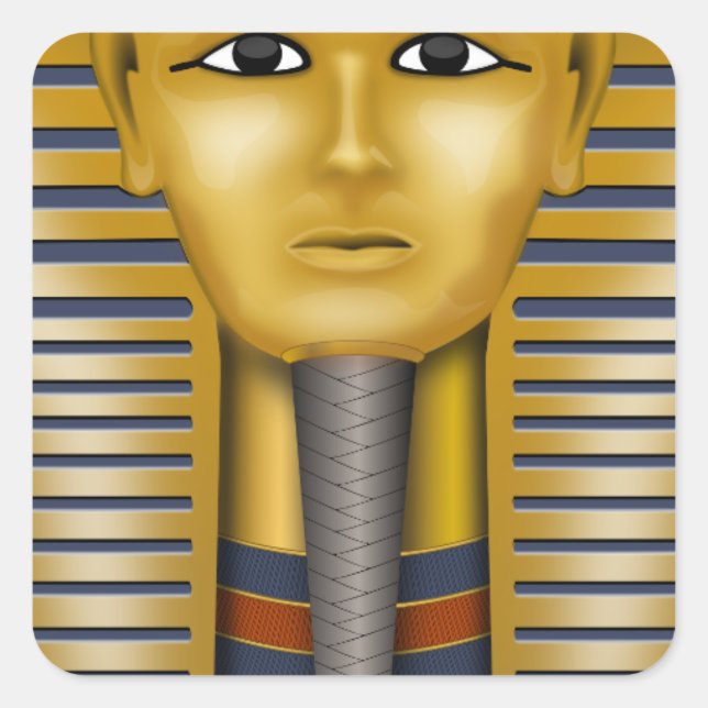 Tutankhamun Ägyptische Maske Quadratischer Aufkleber (Vorderseite)