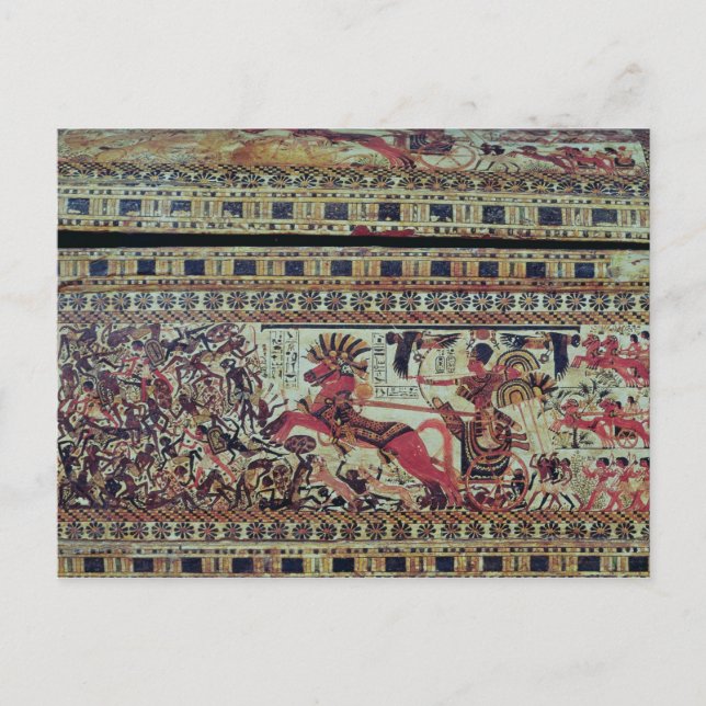 Tutankhamun auf seinem Kampfwagen gegen Afrikaner Postkarte (Vorderseite)