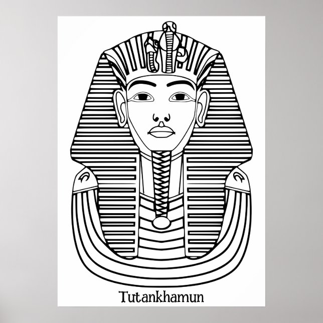 Tutankhamun-Illustration Poster (Vorne)