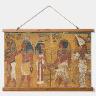 Tutankhamun Tomb, Nordwand Wandteppich Mit Holzrahmen