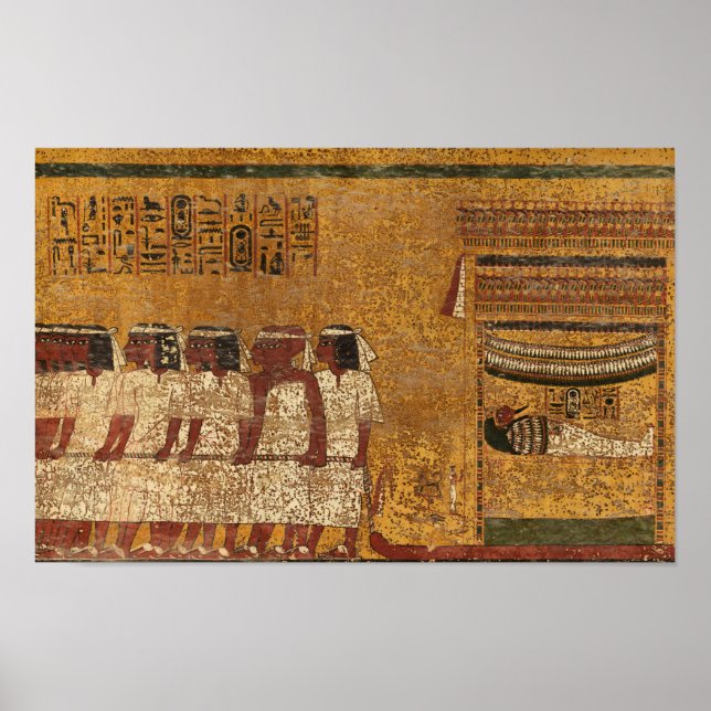 Tutankhamun Tomb, Ostmauer der ägyptischen Geschic Poster (Vorne)